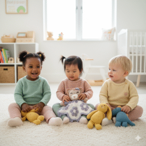 Doudou Plat (Lovey) Crochet "Fleur de Lavande" | Mister Chadoux