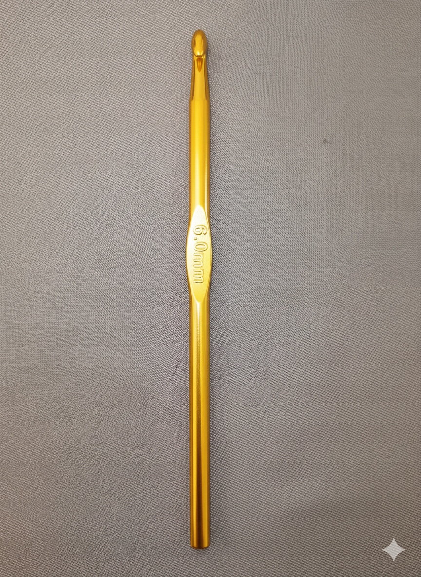 duo de crochets : classique orange or (6.0 mm) et ergonomique résine "jardin tropical"