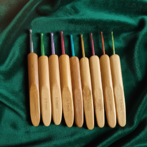 Set de 9 Crochets Ergonomiques en Bambou et Aluminium