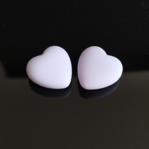 paire de bouchons d'aiguilles à tricoter en forme de cœur – protège pointes en silicone