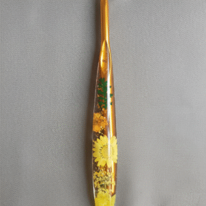 crochet ergonomique d'exception – résine florale "collection lumineuse"