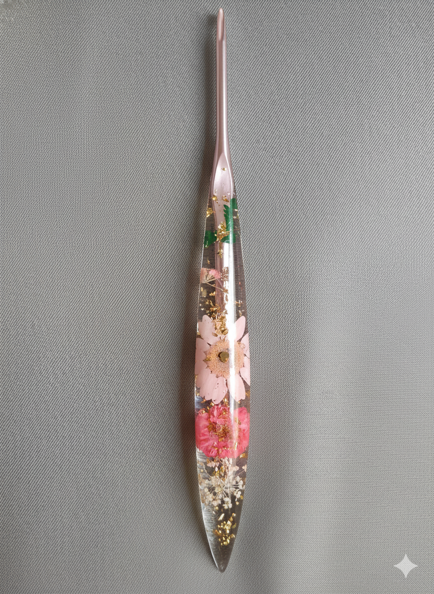 crochet ergonomique luxe – résine "collection douceur et Éclat"