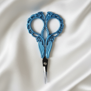 Ciseaux de Broderie ou de Couture Vintage en Acier Inoxydable Orchidée  , Bleu Mat