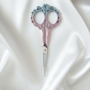 Ciseaux de Broderie ou de Couture Vintage en Acier Inoxydable – Rose et Bleu Poudré