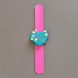 bracelet porte Épingles magnétique cœur 💖 (couleur fushia/turquoise)