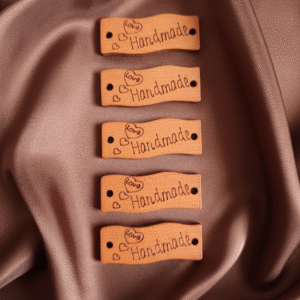 lot de 5 Étiquettes en bois "handmade" – finition professionnelle