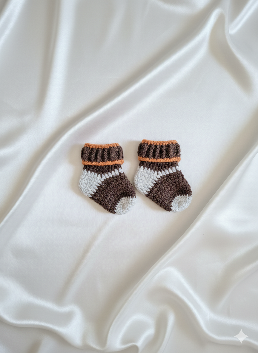 Ensemble Hivernal "Petit Explorateur" (3 Pièces) | Crochet Fait Main (3-6 Mois) – Image 4