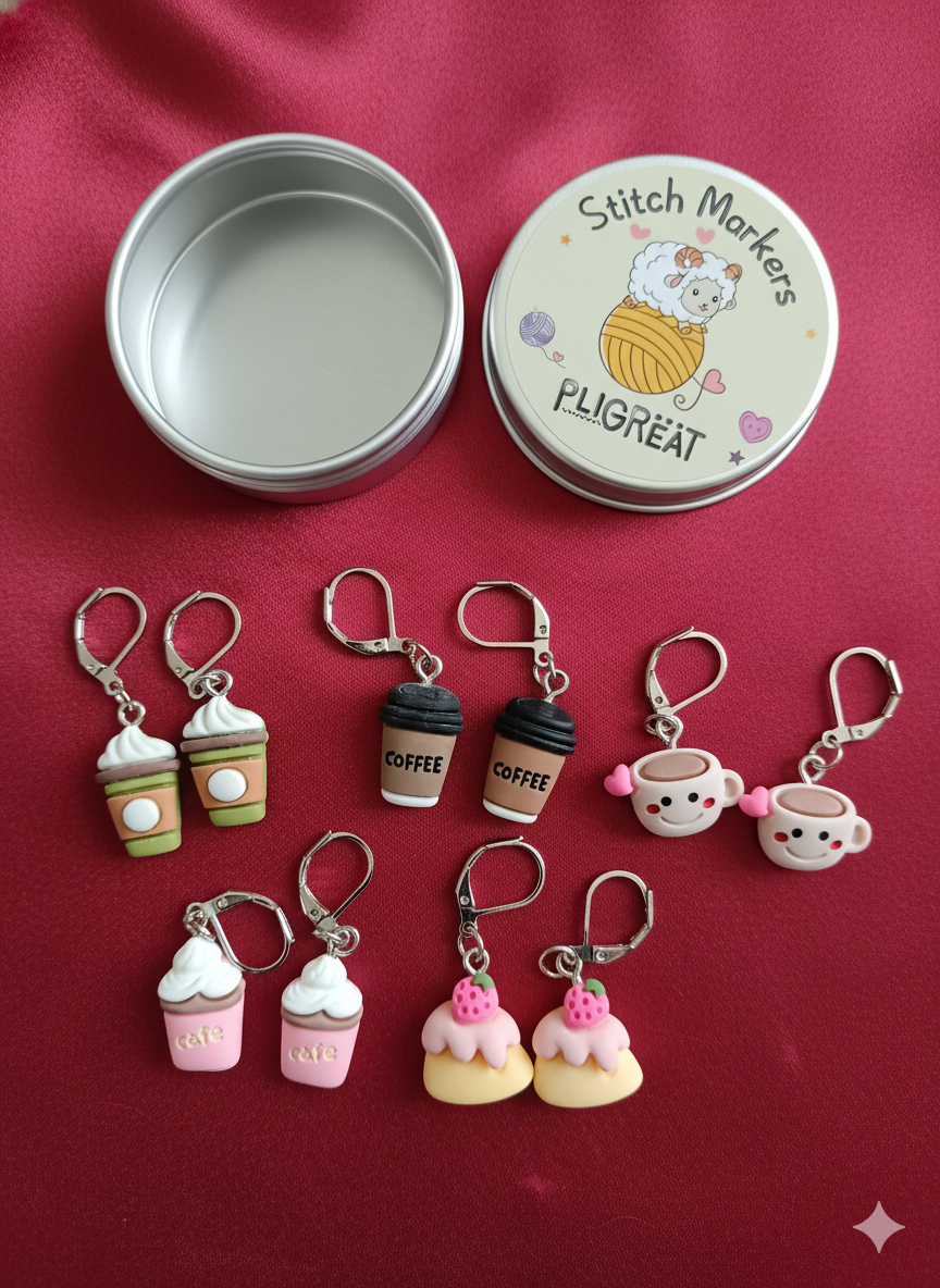 lot de marqueurs de mailles fantaisie – la pause gourmande de vos projets