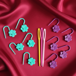 Kit de Finition "Fleur"  Marqueurs et Aiguilles à Laine