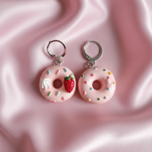 lot de 2 marqueurs de mailles "donuts rose fraise" – l'accessoire le plus mignon !