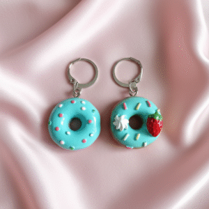 lot de 2 marqueurs de mailles "donuts bleu turquoise" – la touche rafraîchissante de vos projets