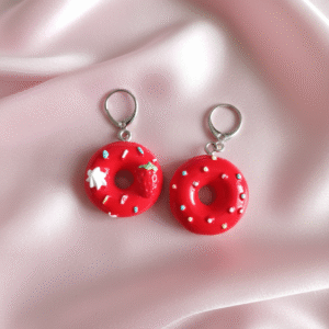 Lot de 2 Marqueurs de Mailles "Donuts Glaçage Cerise " – Le Détail Passionné de Vos Créatio