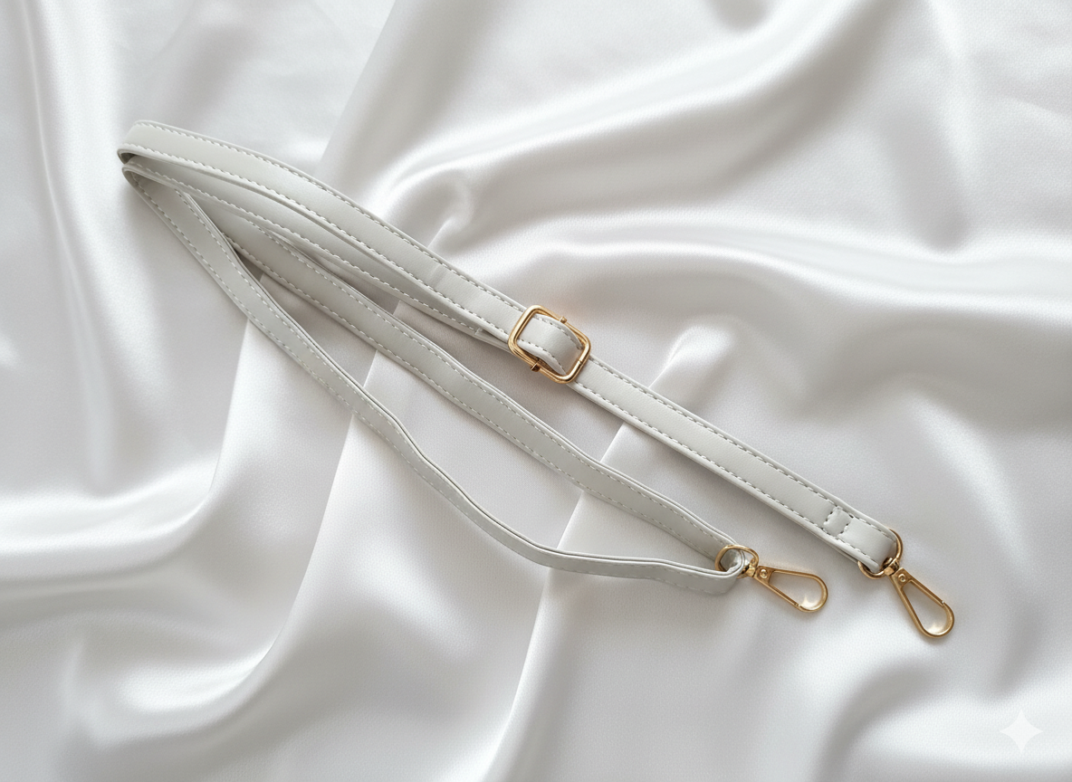 sangle sac crossbody 127 cm blanc clair