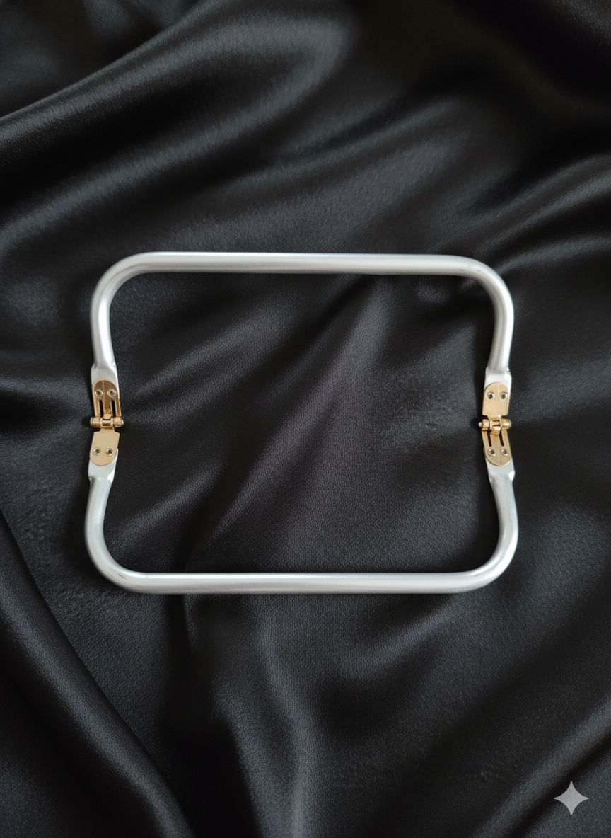 cadre de sac à main rectangulaire | fermoir métal moderne