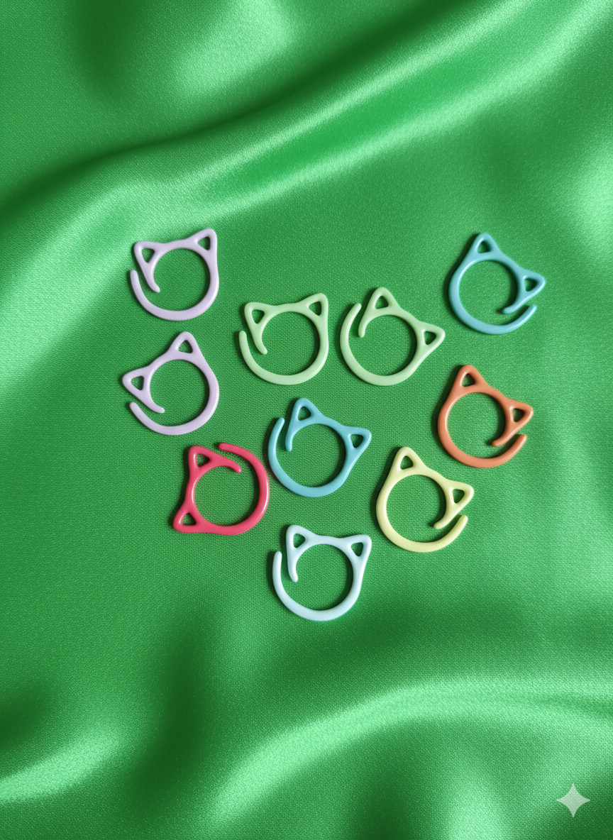 😻 Marqueurs de Mailles "Tête de Chat" – L'Accessoire le Plus Mignon de Votre Trousse ! 🧶