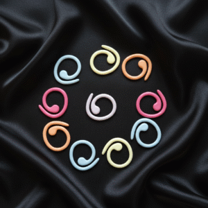 10 Marqueurs de Maille Spirale en Métal